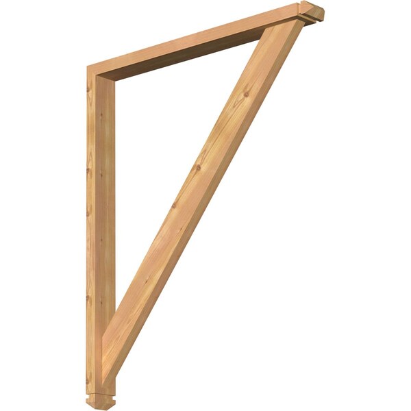 Ekena Millwork Traditional Arts and Crafts Smooth Bracket w/ Offset Brace, Western Red Cedar, 3 1/2"W x 34"D x 42"H BKT0402X34X42TRA03SWR - main